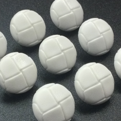 White Football Buttons (15mm/24L)