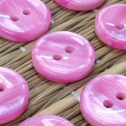 Lined Buttons Candy Pink (12mm/20L)