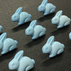 Bunny Toggle Buttons Baby Blue (15mm x 20mm)