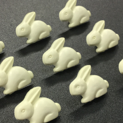 Bunny Toggle Buttons Cream (15mm x 20mm)