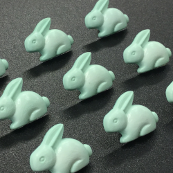 Bunny Toggle Buttons Mint Green (15mm x 20mm)