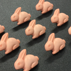 Bunny Toggle Buttons Peach (15mm x 20mm)