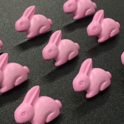 Bunny Toggle Buttons Baby Pink (15mm x 20mm)