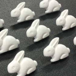 Bunny Toggle Buttons White (15mm x 20mm)