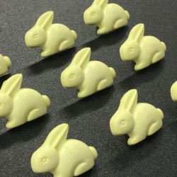Bunny Toggle Buttons Lemon (15mm x 20mm)