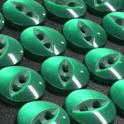 Fisheye Buttons Bottle Green (11mm/18L)