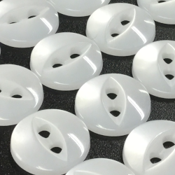 Fisheye Buttons White (11mm/18L)