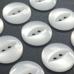 Fisheye Buttons White (19mm)
