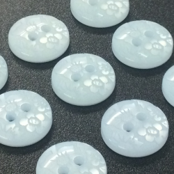 Blue Floral Damask Buttons (12mm/20L)