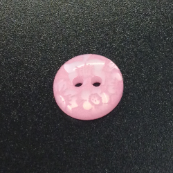 Pink Floral Damask Buttons (12mm/20L)