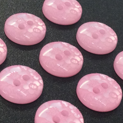 Baby Pink Floral Damask Buttons (12mm/20L)