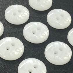White Floral Damask Buttons (12mm/20L)