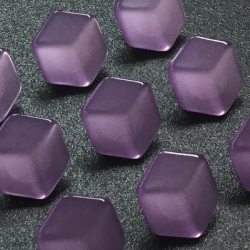 Hexagonal Buttons (11mm/18L) Purple
