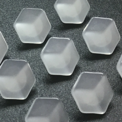 Hexagonal Buttons (11mm/18L) White