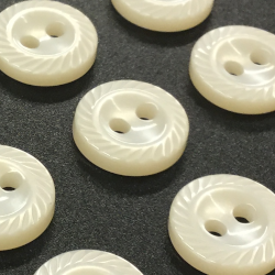 Small Milled Edge Buttons Cream (11mm/18L)