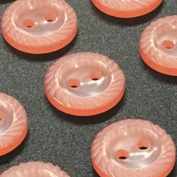 Small Milled Edge Buttons Peach (11mm/18L)