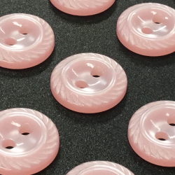 Small Milled Edge Buttons Baby Pink (11mm/18L)