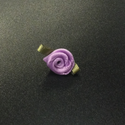 Satin Rosebud Embellishments (Small) Lilac