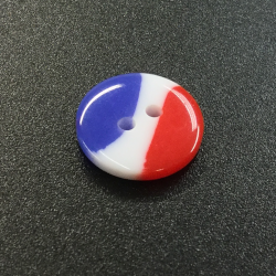 Tricolour Buttons Red/White/Blue (18mm/28L)