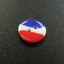Tricolour Buttons Red/White/Blue (18mm/28L)