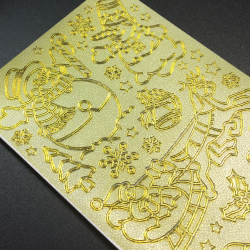 Peel Off Sticker Sheets - Snowmen Gold