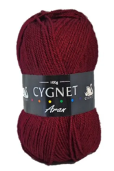 Cygnet Aran Yarn (100g) Claret