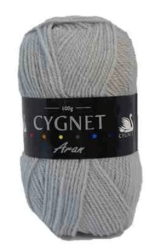 Cygnet Aran Yarn (100g) Light Grey