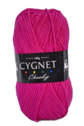 Cygnet Chunky Yarn (100g) Fuchsia