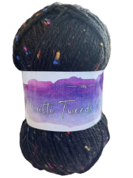 Cygnet Multi Tweed Chunky Yarn (100g) Charcoal (1350)