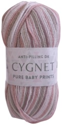 Cygnet Pure Baby DK Prints Yarn (100g) Misty Rose