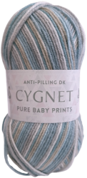 Cygnet Pure Baby DK Prints Yarn (100g) Ocean Mist