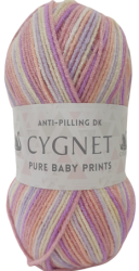 Cygnet Pure Baby DK Prints Yarn (100g) Pink Blossom