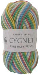 Cygnet Pure Baby DK Prints Yarn (100g) Rainbow Rush