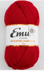 Emu Classic Super Chunky Yarn (100g) Scarlet (184)