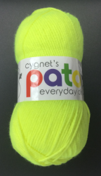 Cygnet Pato Everyday DK Yarn (100g) Neon Yellow