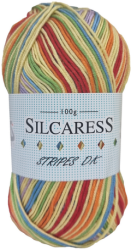 Cygnet Silcaress Stripes DK Yarn (100g) Tequila Sunrise