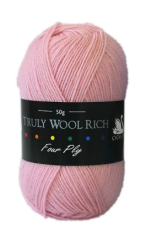 Cygnet Truly Wool Rich 4-Ply Sock Yarn (50g) Baby Pink