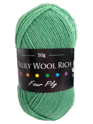 Cygnet Truly Wool Rich 4-Ply Sock Yarn (50g) Everglade (7182)