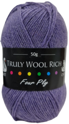 Cygnet Truly Wool Rich 4-Ply Sock Yarn (50g) Lilac