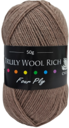 Cygnet Truly Wool Rich 4-Ply Sock Yarn (50g) Mink