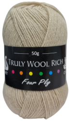 Cygnet Truly Wool Rich 4-Ply Sock Yarn (50g) Oatmeal