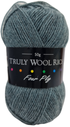 Cygnet Truly Wool Rich 4-Ply Sock Yarn (50g) Pine Mix